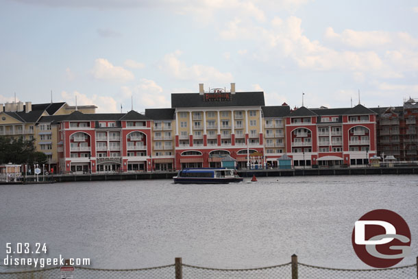 Looking across at Disney's Boardwalk Resort as I walked to EPCOT