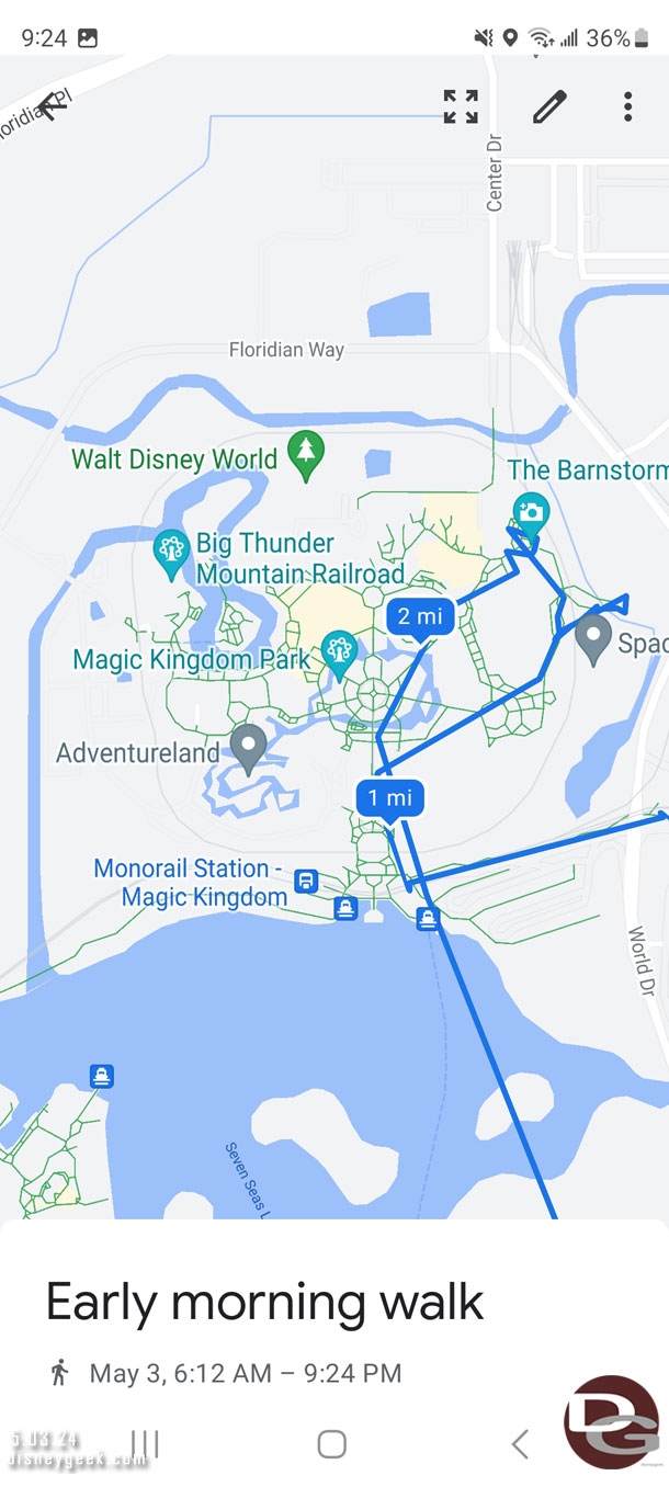 My morning in the Magic Kingdom area