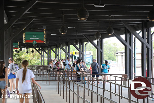 Guests waiting for the EPCOT bus.. so I did not just miss it.