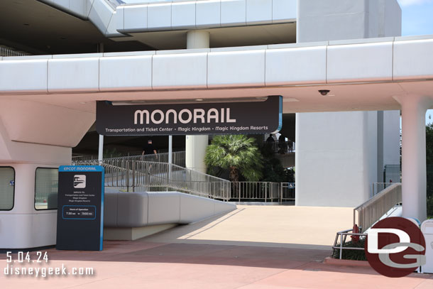 Time for a Monorail ride.