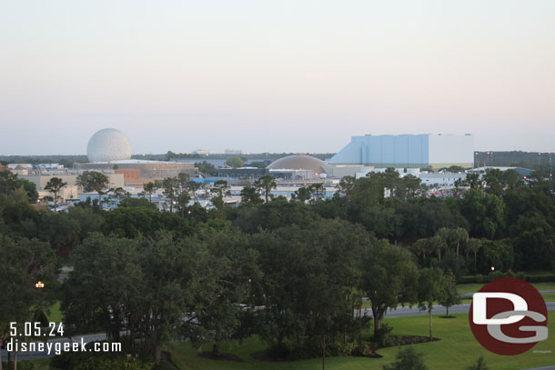 6:48am  - A look outside this morning at EPCOT.