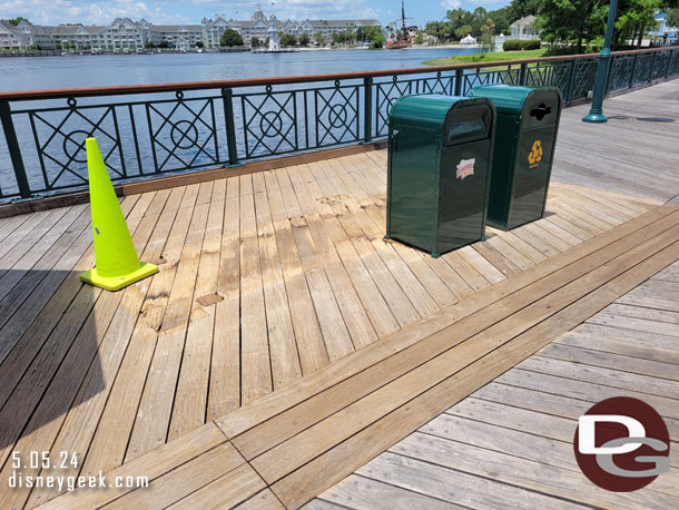 Some renovation work on the boardwalk. 