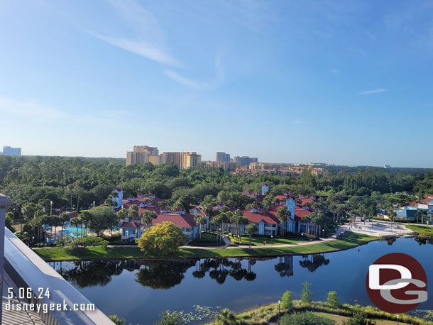 Looking toward the Caribbean Beach Resort with the non Disney hotels in the background