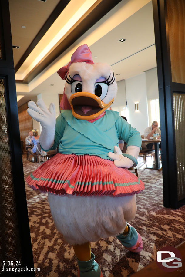 7:52am -  Daisy Duck stopped by next.