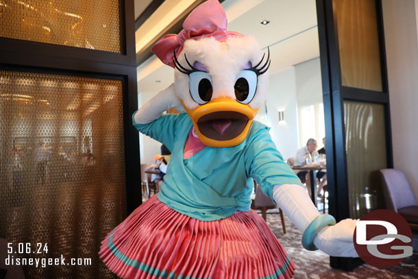 8:30am - Daisy Duck back for a second visit.