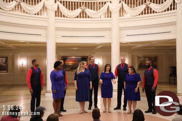 Stopped by the American Adventure to listen to the Voices of Liberty