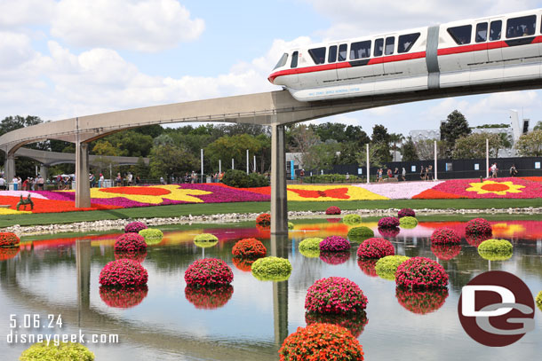 Monorail Red traveling through World Celebration