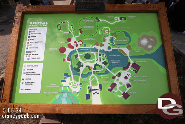 The braille map for the park.