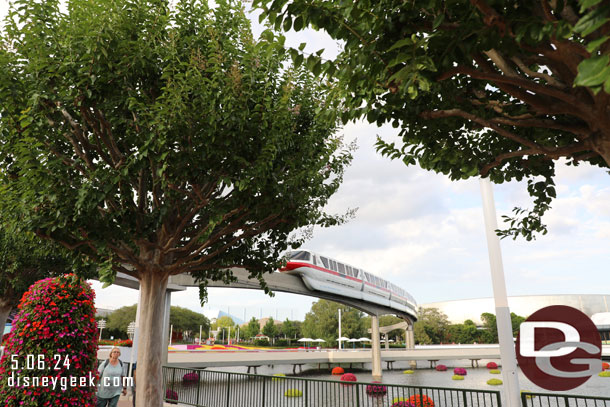 Monorail Red passing through World Celebration