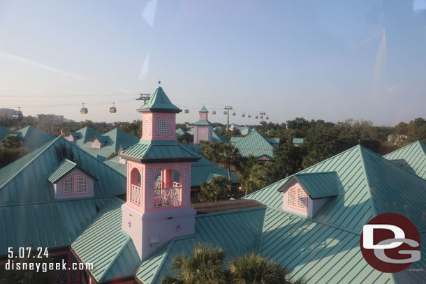 Traveling by the Caribbean Beach Resort enroute to EPCOT