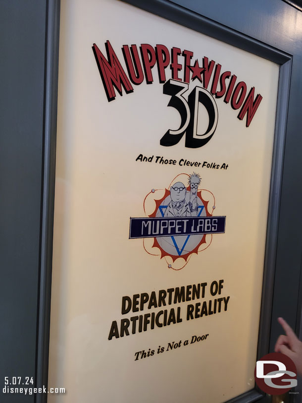 1:19pm - Arrived at Muppet Vision 3D