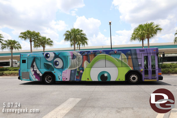 Monsters Inc bus passing by