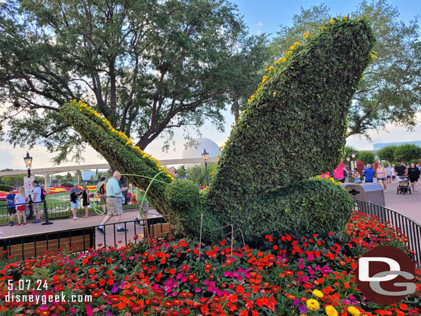 A butterfly topiary as I walked toward World Celebration