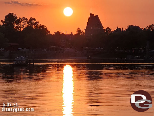 Canada across World Showcase Lagoon this evening.