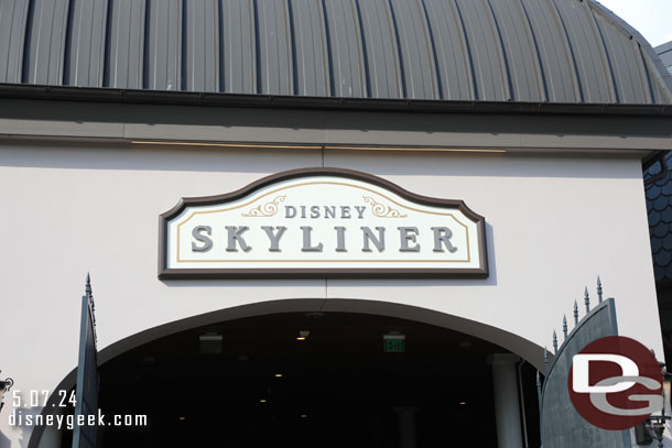 5:35pm - On our way to EPCOT via the Disney Skyliner