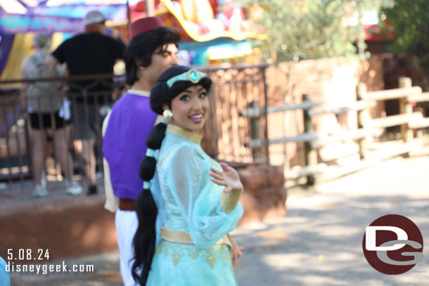 Aladdin and Jasmine out for a stroll in Adventureland