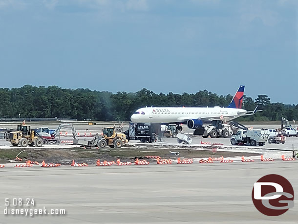 Our plane arriving