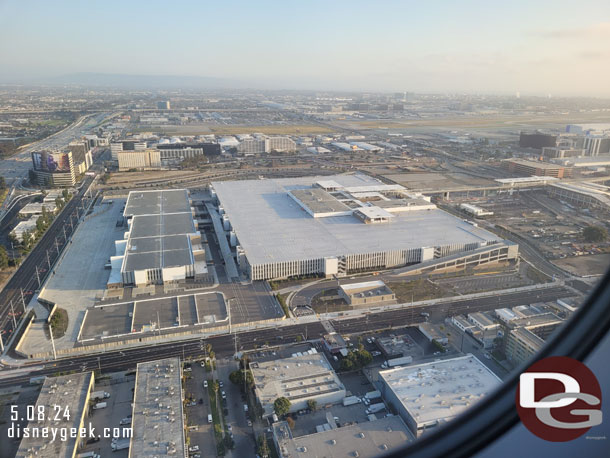 The new LAX rental car facility looks complete. It is expected to open next Spring.