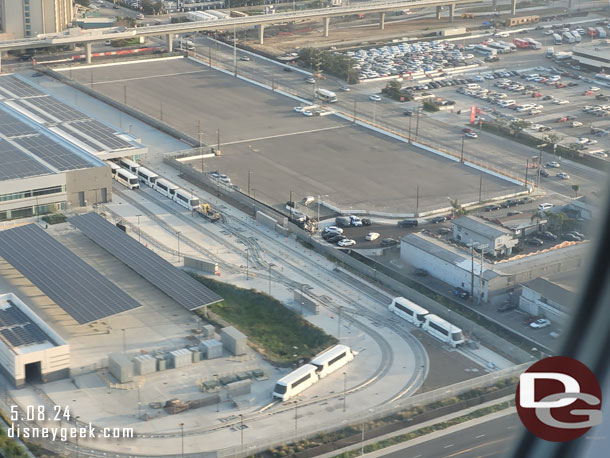 The new LAX automated shuttle system trains. Several were out at the maintenance facility.    Last I read this is delayed until December of 2025 (so over a year to go still)