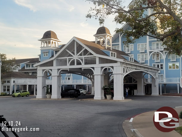 4:26pm - Arriving at Disney's Beach Club Resort