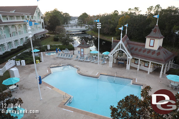 We had a pool view this visit which is new to us. On past we have had the woods.