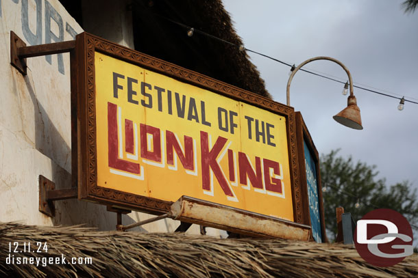 Walked over to Festival of the Lion King next