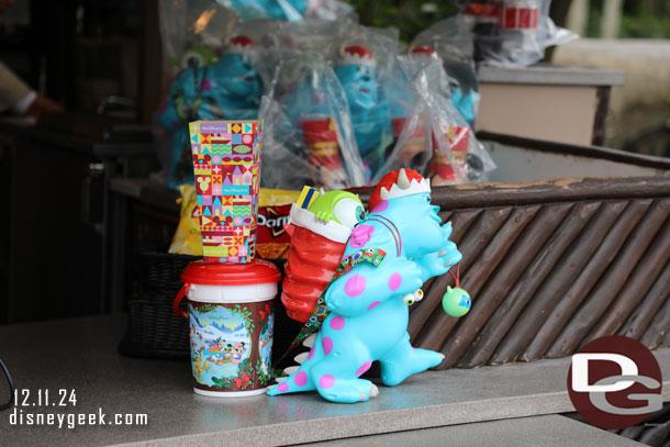 An assortment of sippers and buckets available in Harambe