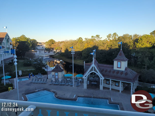 Looking out from our villa on this cold morning.  Temps were just barely in the 50s to start the day.