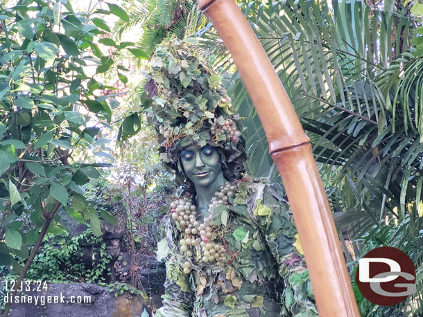 DiVine greeting guests in the Oasis