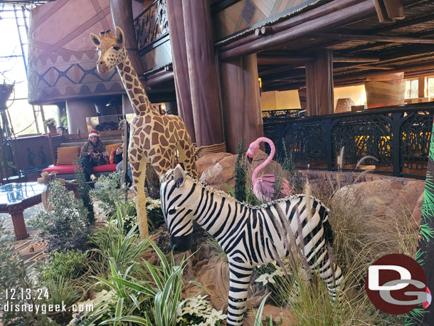 The gingerbread trio in the lobby of Disney's Animal Kingdom Lodge