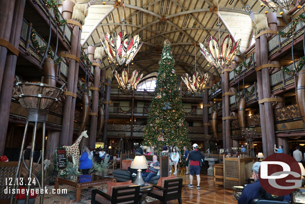 Looking back into the lobby.