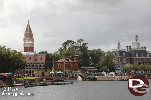 Italy and the American Adventure across the lagoon.