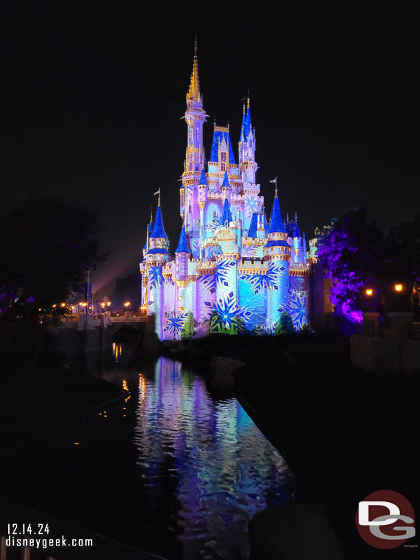 Cinderella Castle projections this evening