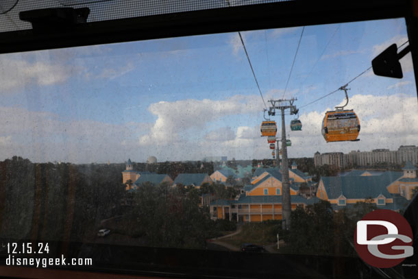 3:12pm - Flying over Caribbean Beach Resort