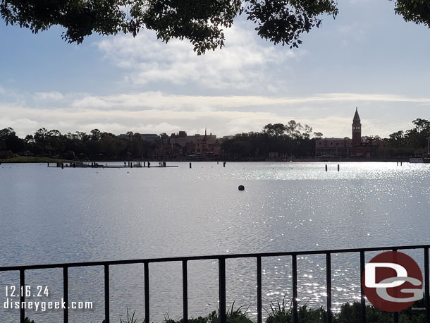 Found a spot along World Showcase Lagoon to sit and wait for some friends who were joining us this morning.