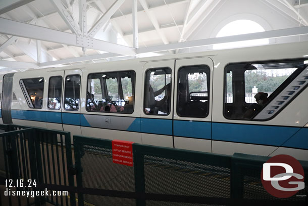 4:52pm - Ready to board the Monorail