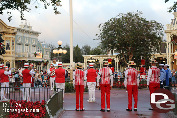 The Dapper Dans, Main Street Philharmonic and honor guard at the Flag Retreat