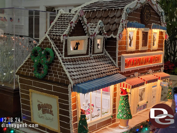 The 2024 Disney Boardwalk Resort gingerbread display