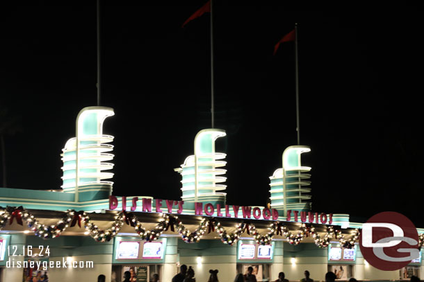 7:04pm - Arriving at Disney's Hollywood Studios.