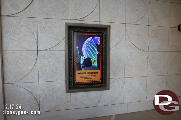 An LCD screen with event information.