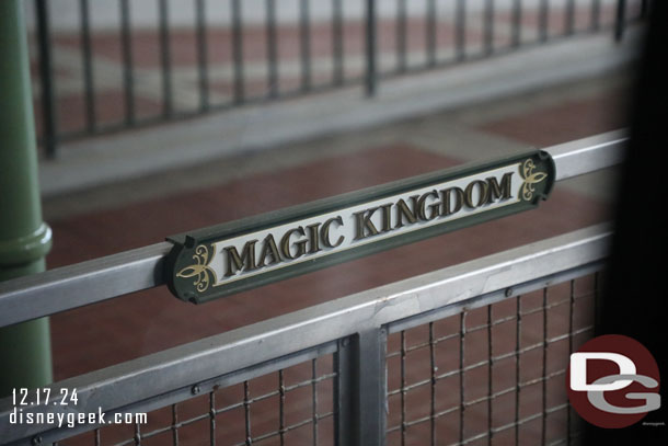 9:27am - Arriving at the Magic Kingdom for a quick visit.