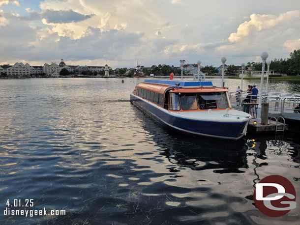 A Friendship Boat heading to the Yacht & Beach Club
