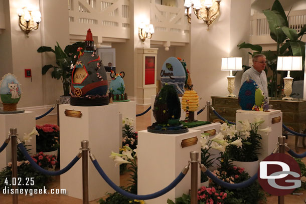 The Beach Club also has a chocolate egg display.