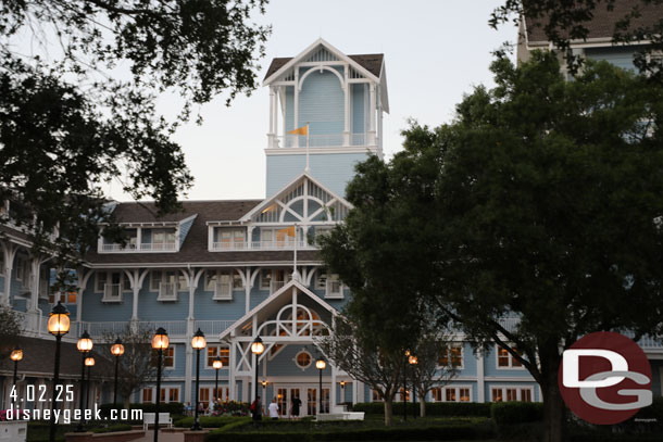 7:46pm - Leaving the Beach Club for EPCOT.