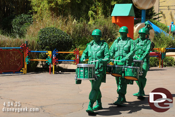 The Green Army men on the move