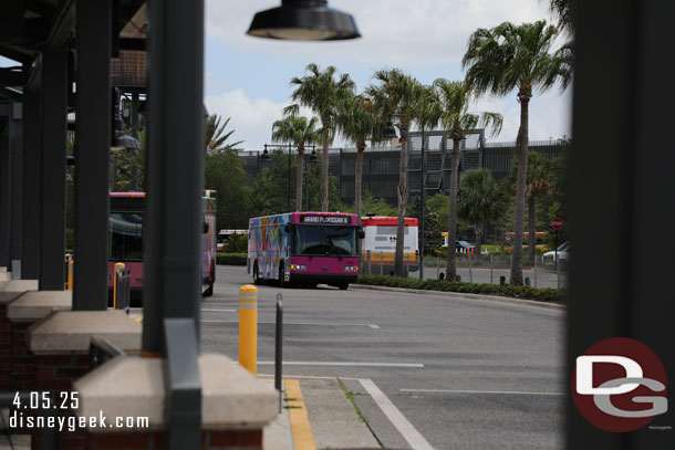 1:32pm - Our bus making its way slowly towards us