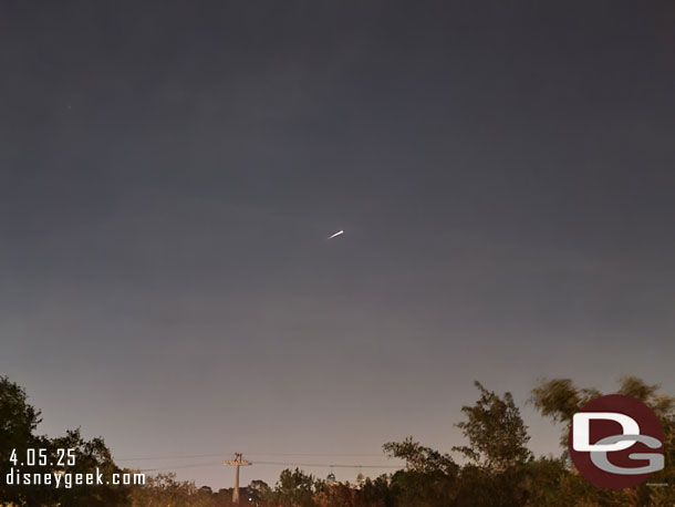 A wider shot of the launch.
