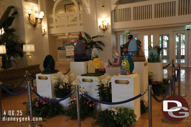 Beach Club Resort Chocolate Eggs, I posted pictures the other day so just walking by on my way to breakfast.