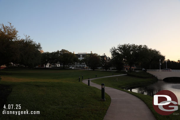7:25am - On my way to the bus stop.