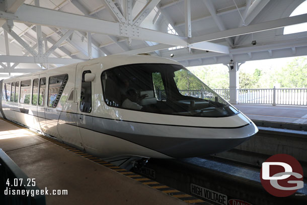 10:26am - My monorail arrives